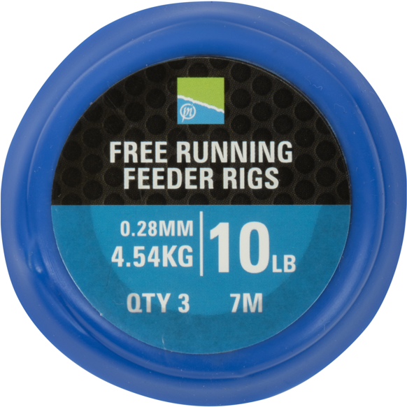 PRESTON INNOVATION MONTURA  FREE RUNNING FEEDER RIGS 028MM/4,54KG/7M 3BUC/PL