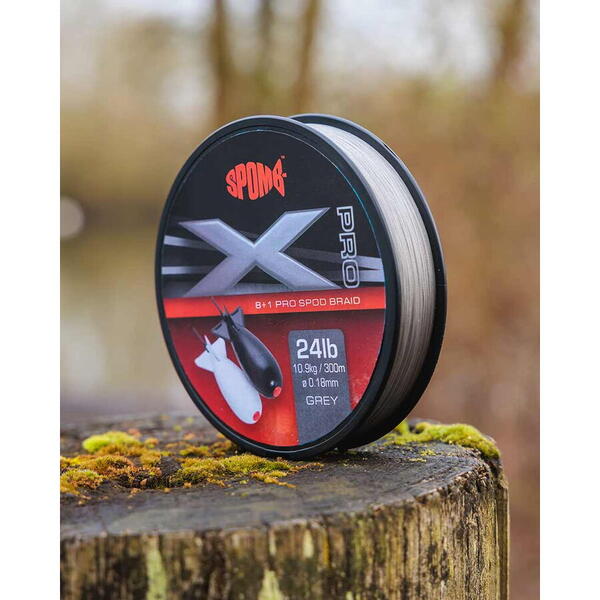 FOX FIR TEXTIL SPOMB BRAID 018MM/24LB/300M GREY