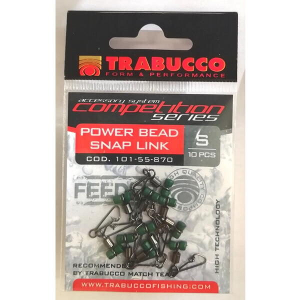 TRABUCCO FEEDER POWER BEAD SNAP LINK 10BUC/PL