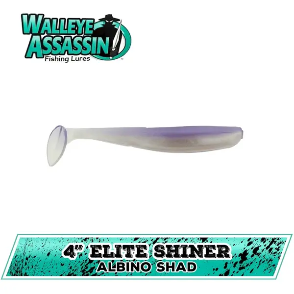 BASS ASSASSIN SHAD ELITE SHINER 10CM ALBINO SHAD 8BUC/PL