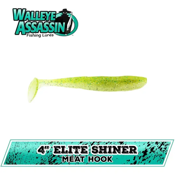 BASS ASSASSIN SHAD ELITE SHINER 10CM MEAT HOOK 8BUC/PL
