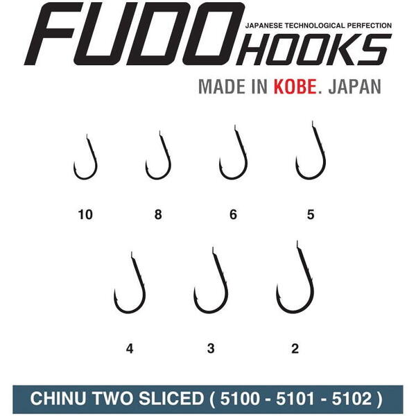 TACKLE ARENA CARLIG FUDO CHINU TWO SLICED CHTS-BN NR.8 11BUC/PL
