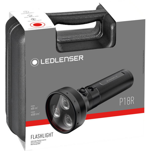 LEDLENSER LANTERNA P18R BLACK_CASE 6500LM/LI-ION + INCARCATOR