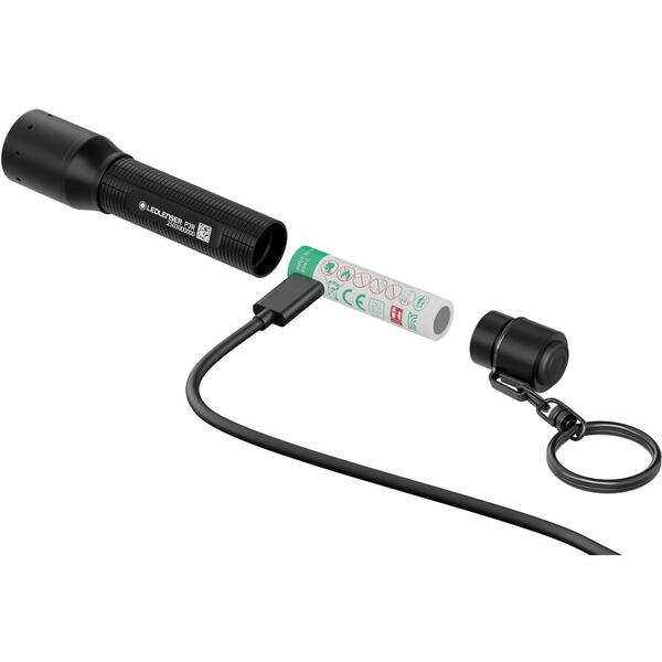 LEDLENSER LANTERNA P3R BLACK_BOX 200LM/LI-ION +CABLU USB
