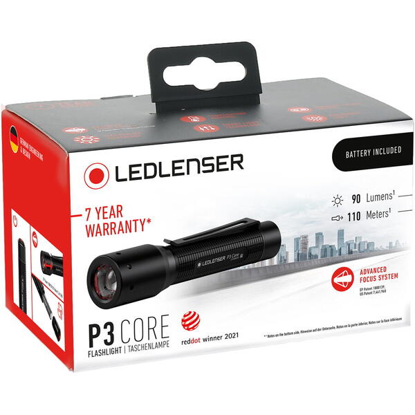 LEDLENSER LANTERNA P3R BLACK_BOX 200LM/LI-ION +CABLU USB