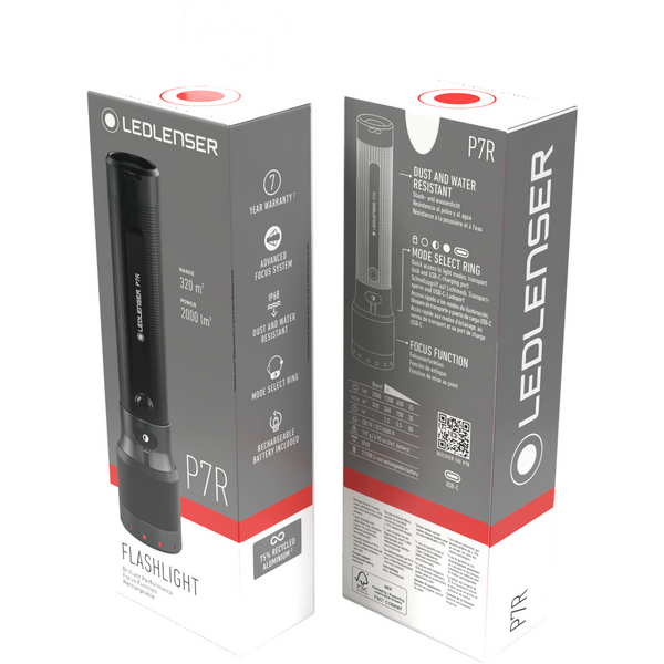 LEDLENSER LANTERNA P7R BLACK_BOX 2000LM/LI-ION +CABLU USB