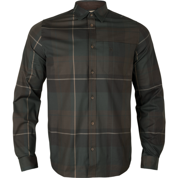 HARKILA CAMASA AKSE L/S SHADOW BROWN CHECK MAR.2XL