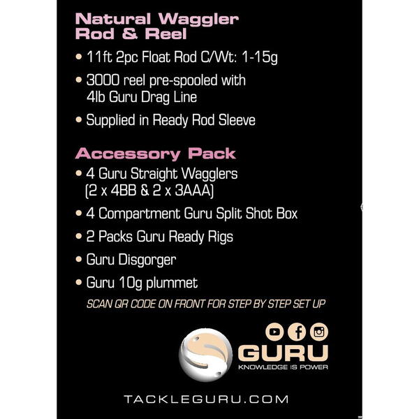 LANSETA GURU SET LANS+MUL. NATURAL WAGGGLER ROD&REEL COMBO