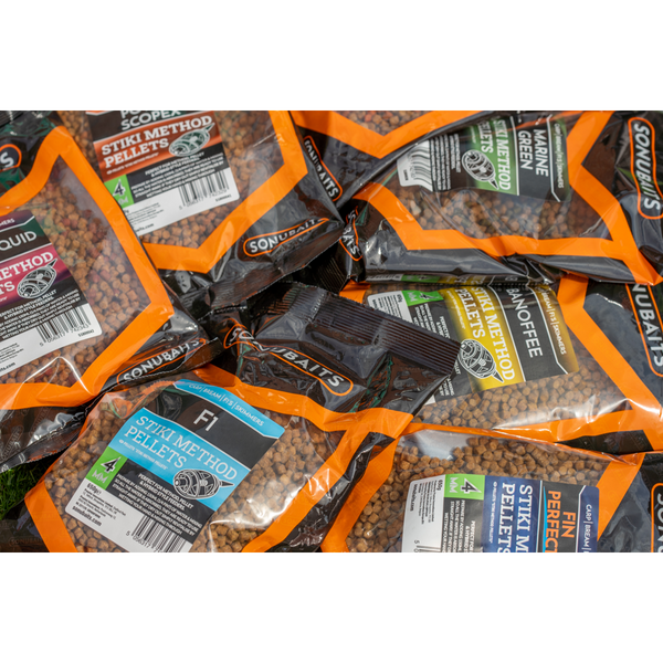 PRESTON INNOVATION PELETE SONUBAITS STIKI METHOD PELLETS CHOCOLATE ORANGE 4MM 650G