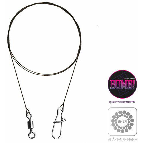 accesoriu pescuit rapitor DELPHIN STRUNA WOLFRAM BOMB 30CM , 9KG, 2BUC