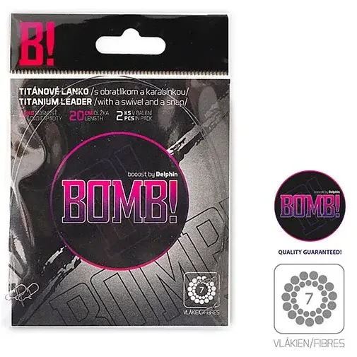 accesoriu pescuit rapitor DELPHIN STRUNA TITAN BOMB 35CM , 12KG, 2BUC