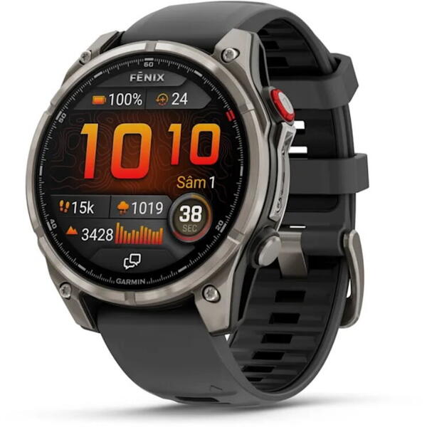 GARMIN FENIX 8 PRO AMOLED SAPPHIRE TITAN CUREA DIN SILICON GRAPHITE/BLACK 47MM EMEA