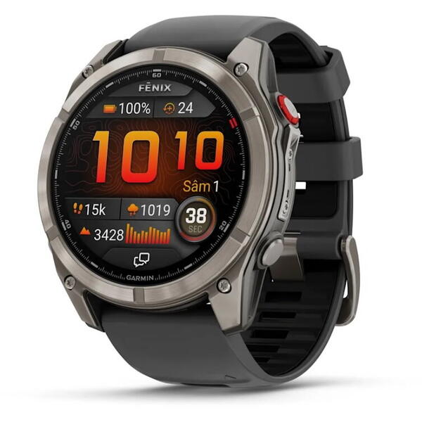 GARMIN FENIX 8 PRO AMOLED SAPPHIRE TITAN CUREA DIN SILICON GRAPHITE/BLACK 51MM EMEA