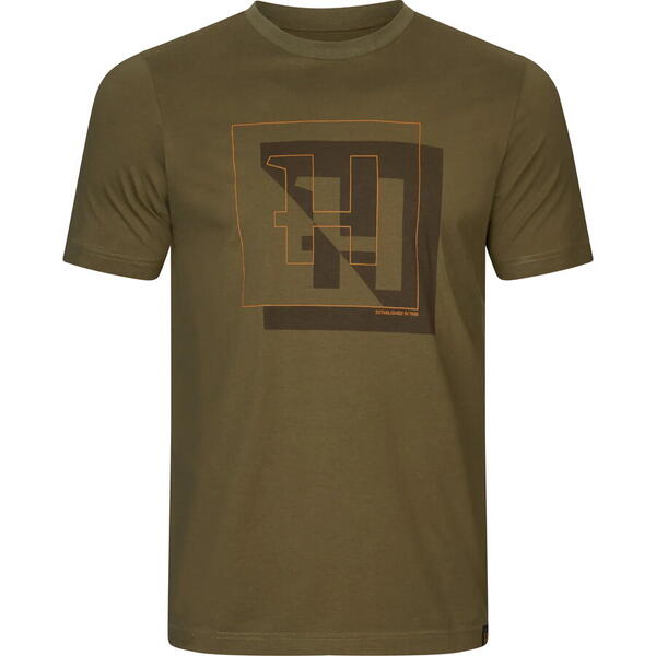 HARKILA TRICOU H-LOGO S/S DARK OLIVE MAR.L