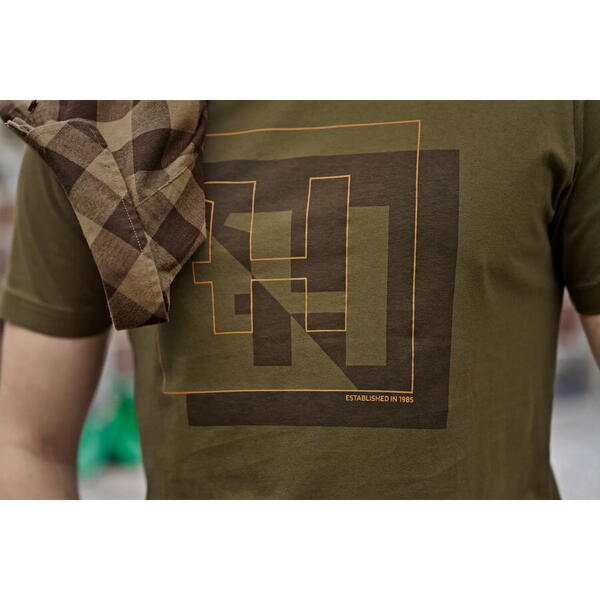 HARKILA TRICOU H-LOGO S/S DARK OLIVE MAR.L