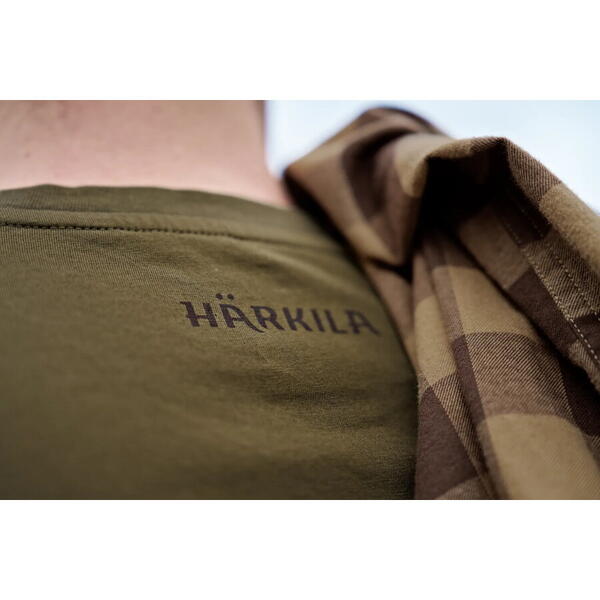 HARKILA TRICOU H-LOGO S/S DARK OLIVE MAR.L