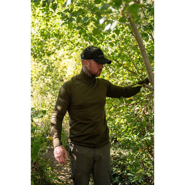 KORDA PULOVER MOCK NECK THERMAL LS SHIRT DARK OLIVE, MAR.L
