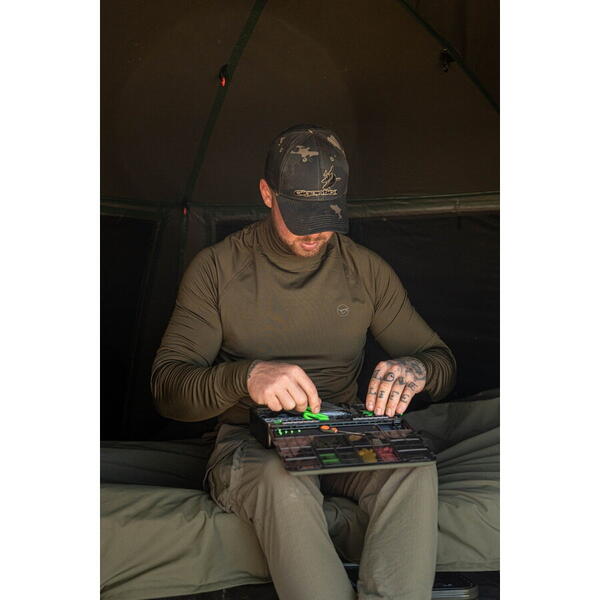 KORDA PULOVER MOCK NECK THERMAL LS SHIRT DARK OLIVE, MAR.L