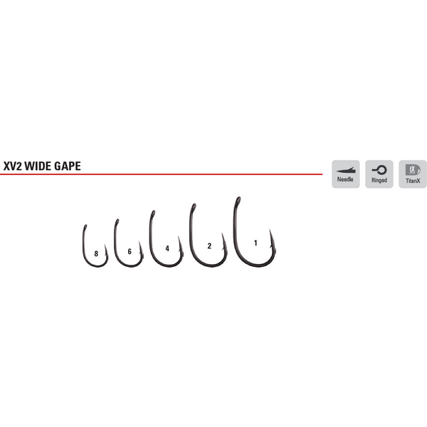 MUSTAD CRAP XV2 WIDE GAPE OCHI NICHEL NEGRU MAR.8 12BUC/PL