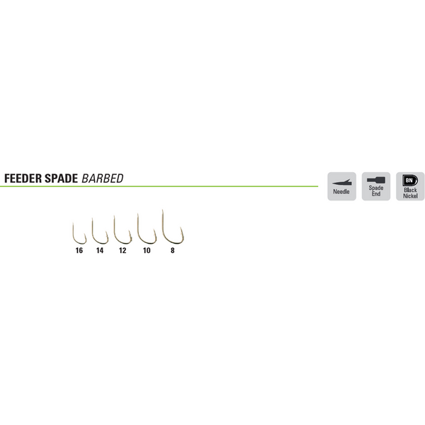 MUSTAD FEEDER SPADE BARBED MAR.10 15BUC/PL