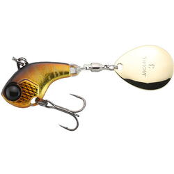JACKALL SPINNER DERACOUP 1OZ SILVER POWDER GOLD&BLACK