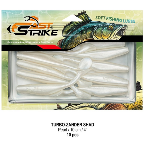 GIVADI SHAD FAST STRIKE TURBO ZANDER 10CM PEARL 10BUC/PL