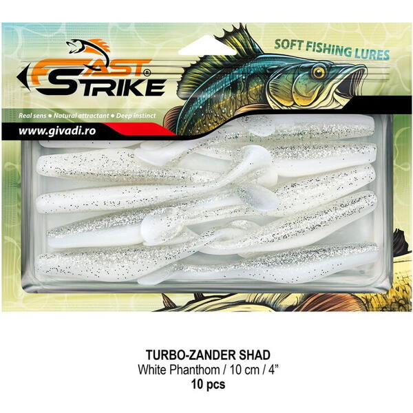 GIVADI SHAD FAST STRIKE TURBO ZANDER 10CM WH.PHANTOM 10BUC/PL