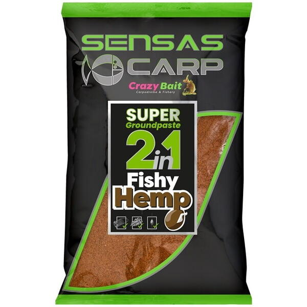 SENSAS NADA SUPER GROUND PASTE 2IN1 FISHY HEMP 1KG