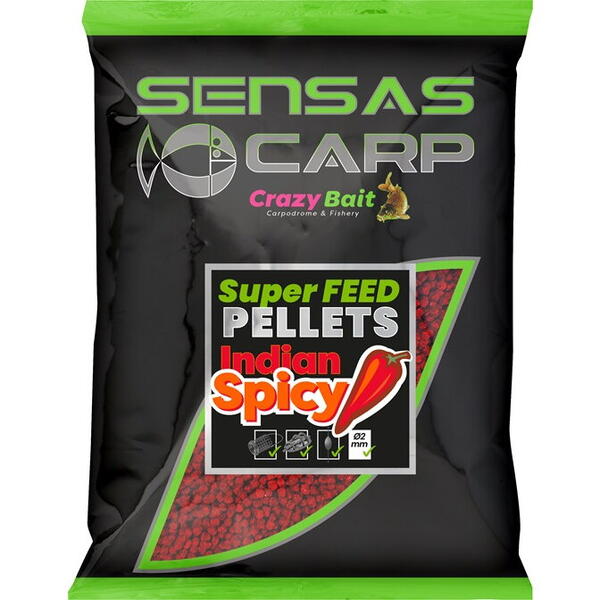 SENSAS PELETE SUPER FEED PELLETS INDIAN SPICY 4MM 650G