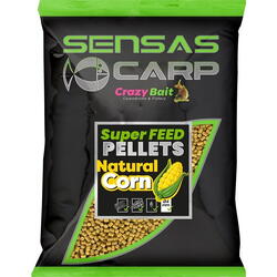 SENSAS PELETE SUPER FEED PELLETS NATURAL CORN 4MM 650G