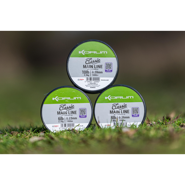 PRESTON INNOVATION FIR KORUM CLASSIC MAIN LINE 023MM/2,7KG/1000M DARK GREEN