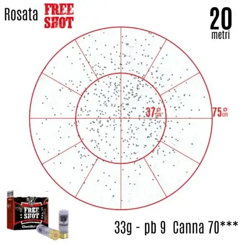 CHEDDITE CARTUS FREE SHOTS CAL.12/70/33G/1,9MM(10)