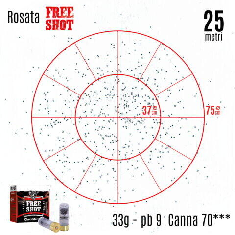 CHEDDITE CARTUS FREE SHOTS CAL.12/70/33G/1,9MM(10)