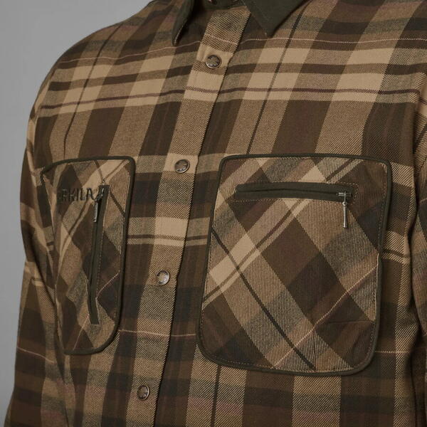 HARKILA CAMASA PAJALA SHIRT  BEIGE W/BROWN MAR.XL