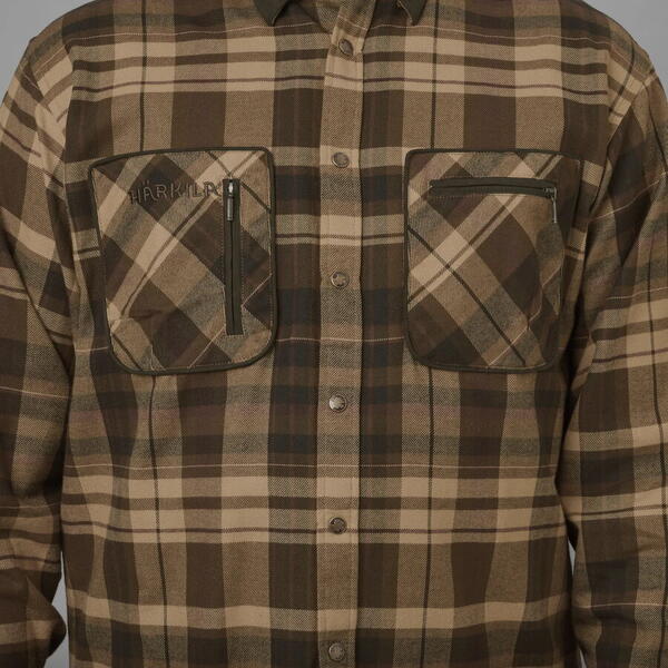 HARKILA CAMASA PAJALA SHIRT  BEIGE W/BROWN MAR.XL