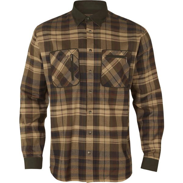 HARKILA CAMASA PAJALA SHIRT  BEIGE W/BROWN MAR.XL