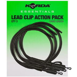 KORDA KIT PLUMB PIERDUT ESENTIALS LEAD CLIP ACTION 6BUC/PL