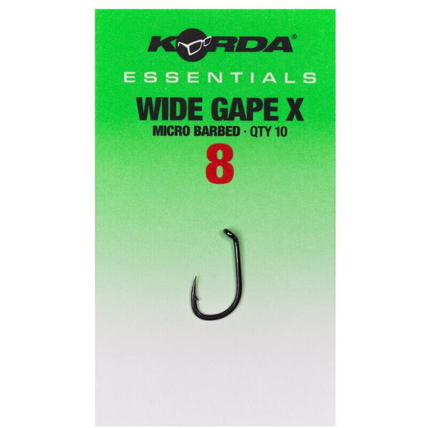 KORDA CARLIG ESSENTIALS WIDE GAPE X BARBED NR.6 10BUC/PL